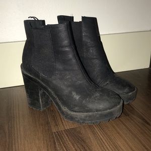 Black H&M Platform Booties